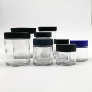 1oz 2oz 3oz 4oz Glass Jar with Child Resistant Cap Lid Glass Bottle Child Proof Jar Child Proof Container