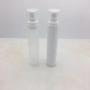 Transparent White Slim Cosmetic Plastic 15ml 30ml 50ml Airless Pump Bottle