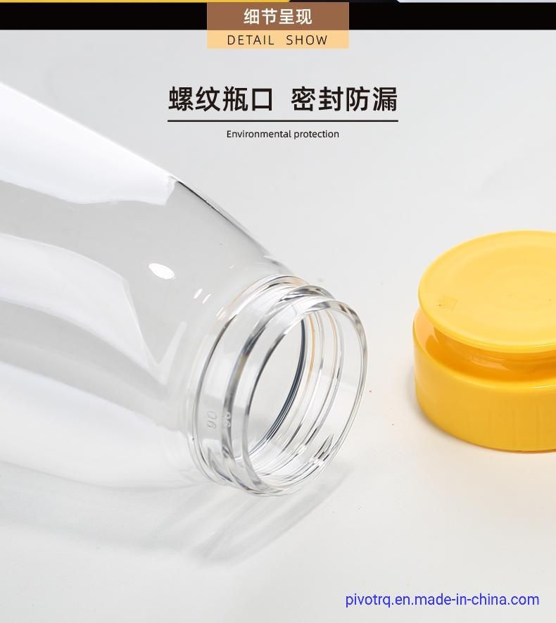 500ml Pet Plastic Squeeze Bottles for Packing Salad Sauce, Steak Sauce