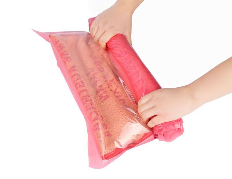Home Quality Hand Roll Vacuum Travel Plastic Storage Bags