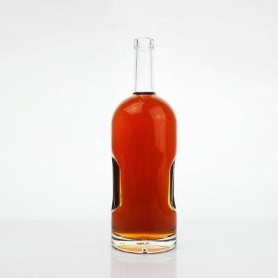Empty 200ml 500ml 750ml Super Flint Glass Wine Bottle for Liquor Vodka with Cork Stopper
