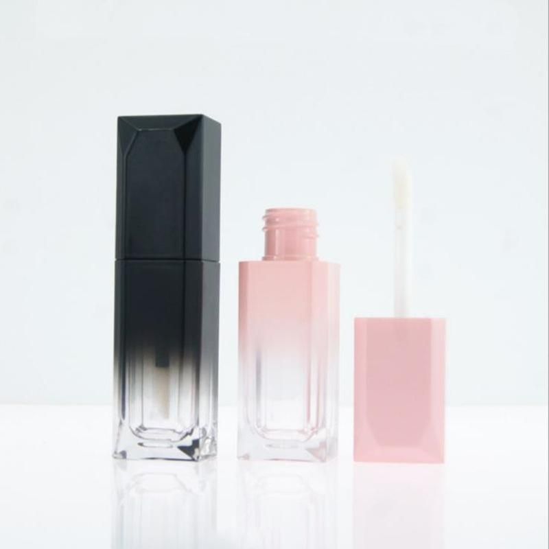 Square Makeup Liquid Empty Lipstick Lip Gloss Tubes High Quality Transparent Cosmetic Packaging Container