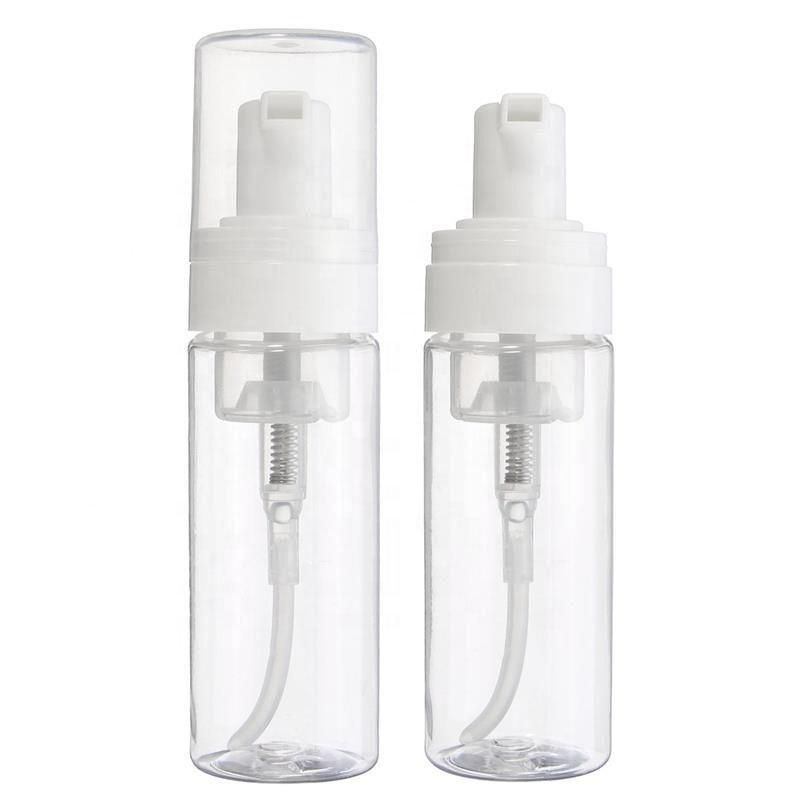 Empty Plastic Foam Pump Bottle 30ml 50ml 60ml 100ml 150ml 200ml Clear White Blue Pet Facial Cleanser Mousse Foam Pump Bottle