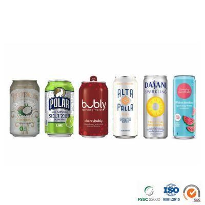 Slim 180ml Low MOQ Recyclable Color Customized Easy Open Empty Soft Drink Beverage Cans Aluminum
