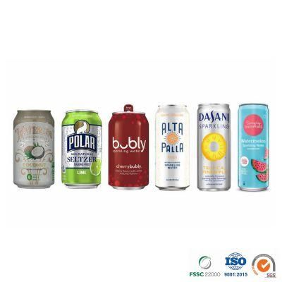 Slim 180ml Low MOQ Recyclable Color Customized Easy Open Empty Soft Drink Beverage Cans Aluminum