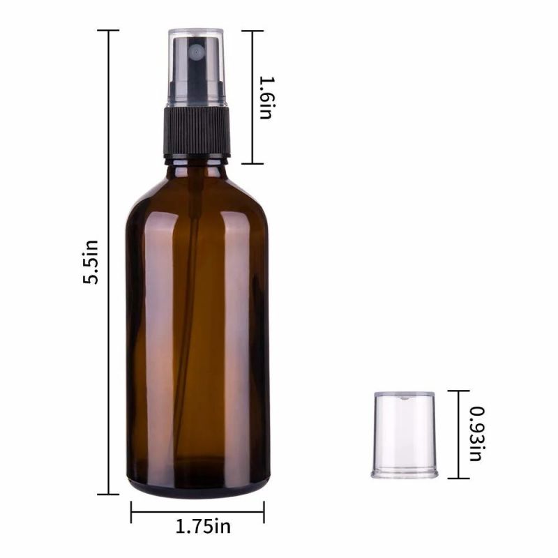 2oz Clear Glass Spray Bottles for Essential Oils, Small Spray Bottle with Plastic Sprayer