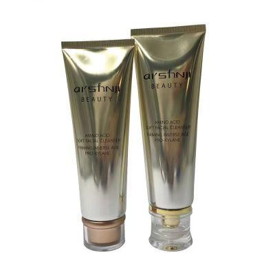 Customized Capacity Cosmetic Packaging Empty Abl Gold Laminated Tube with Lids