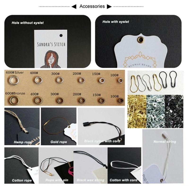 Wholesale Custom Brown Kraft Paper Tag Cardboard Kraft Hang Tags for Clothing