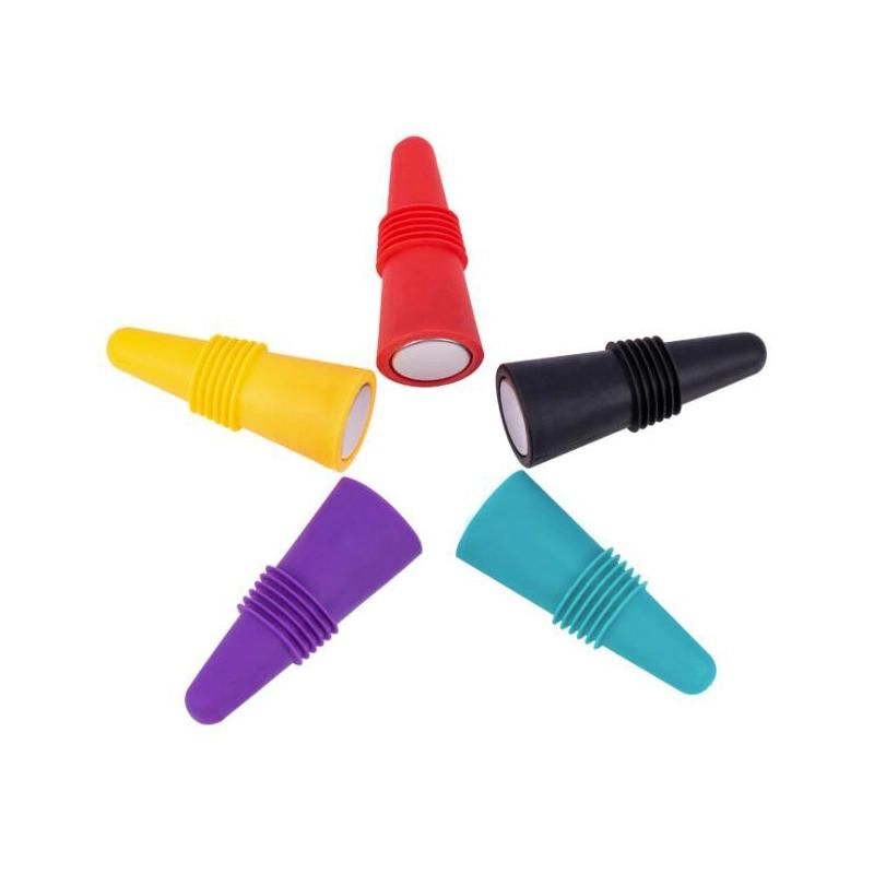 Reusable Wine Stopper Silicone, Bottle Stoppers Wine Sealer Bottle Plugs Screw for Preserving Beer Champagne Beverage Alcohol, Open Bottle Saver Esg12147