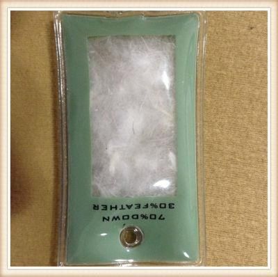 Latest High Quality Soft PVC Inflatable Hang Tag Down Feather Label