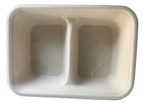 Eco Friendly 2 Division 1200ml Take out Containers with Lid