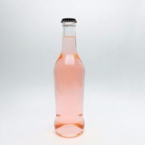 Wholesale Frosted Clear Decorative Blown Fancy Liquor Glass Wine Bottles