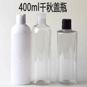 400ml Pet Plastic Round Shape Cosmetic Showe Gel Lotion Press Shampoo Spray Bottle with Press Cap