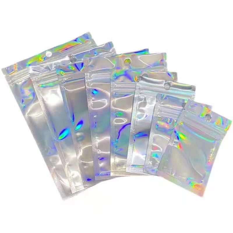 Holographic Stand up Zipper Bag Laser Stand up Packing Bag