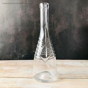 500ml China Supplier Made Long Neck Clear Glass Bottle with Cork