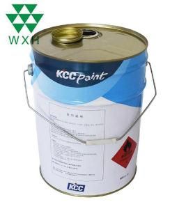Empty Closed-Head Adhesive Metal Tin Bucket for Paint, Industrial, Oil