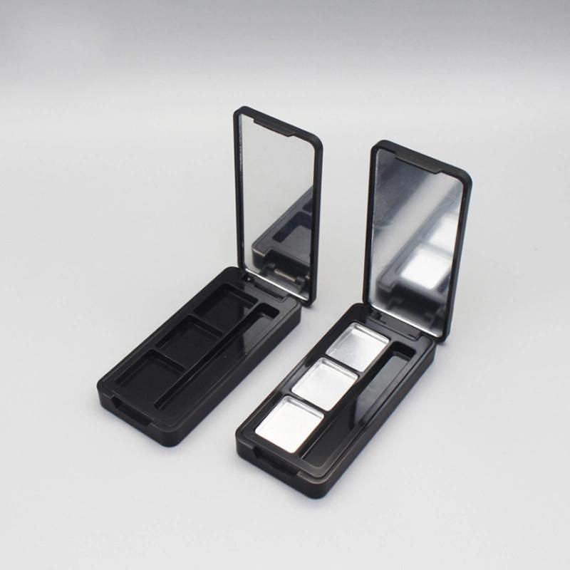 in Stock 0.5g*3 Luxury Magnetic Empty Eyeshadow Palette Container Case with Mirror & Aluminum Pan Empty Eyeshadow Palette