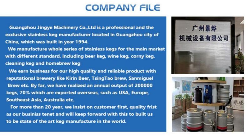 China Manufacture Stainless Steel Sankey Empty New Keg Big Discount Price Barrel Beer Kegs