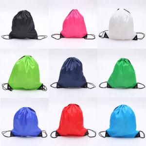 Wholesale Multi Colors OEM 210d Polyester Durable Foldable Drawstring Bag Backpack