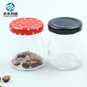 50ml Factory Supply Metal Lid Food Packaging Pudding Glass Bottle