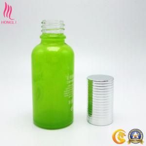 Colored Glass Bottle with Aluminum Silver Cap