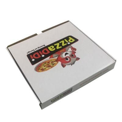 Custom White Printed Cardboard Food Grade Pizza Box with Logo