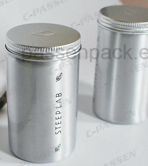 Factory Round Tea Aluminum Canister Gift Jar