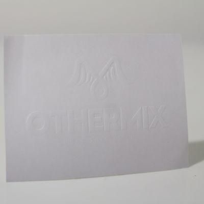 Small Clear PVC Packing Embossed Logo Paper Tag