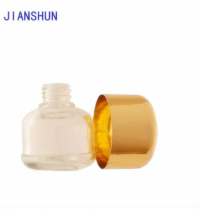 Good Quality 30ml Transparent Glass Dropper Bottle with Gold Aluminum Shoulder Cover