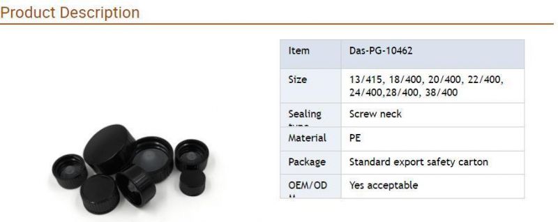 18mm 20mm 22mm 28mm 38mm Black Poly Cone Caps Bakelite Screw Lid Plastic Bakelite Screw Lids Cone Caps Glass Bottle Cap