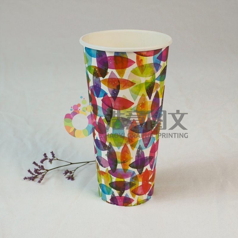 China Wholesale Company Single Layer Paper Cup Offset Printing Packaging