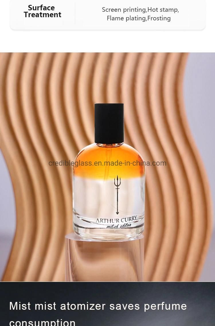 Credible 30ml 50ml 100ml Wholesale Empty Cosmetic Sample Glass Perfume Oil Bottle with Spray Lid