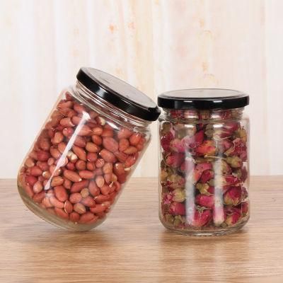 Eco-Friendly Food Preserving Containers Glass Jars with Metal Lid for Kitchen
