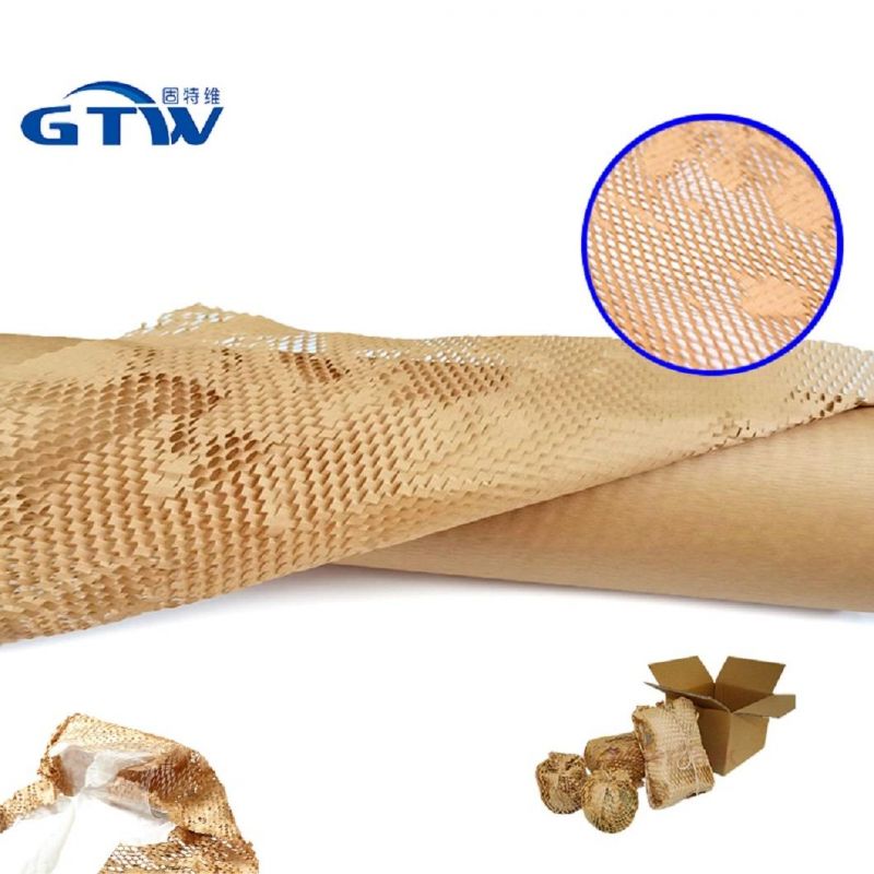 China Manufacturer Packaging Roll Kraft Filling Buffer Protective Cushion Wrapping Honeycomb Craft Paper