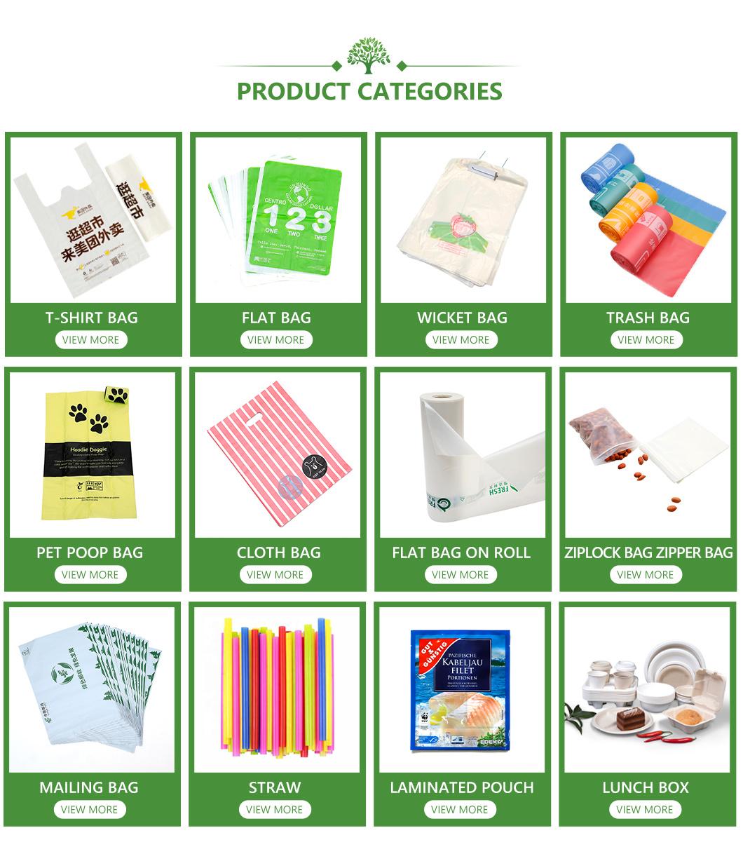 PLA+Pbat/Pbat+Corn Starch Biodegradable Bags, Compostable Bags, Supermarket Bags for Home
