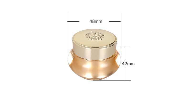 5g 10g Luxury Design Empty Plastic Jar for Lip Balm Cosmetic Packaging with Gold Cap