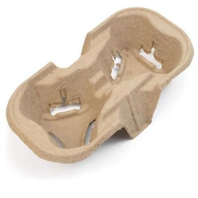 Biodegradable Take-Away 2-Cell Cup Holder
