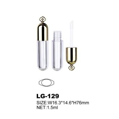1.5ml Gold Lip Gloss Container Empty Crown Keychain Lipgloss Tubes