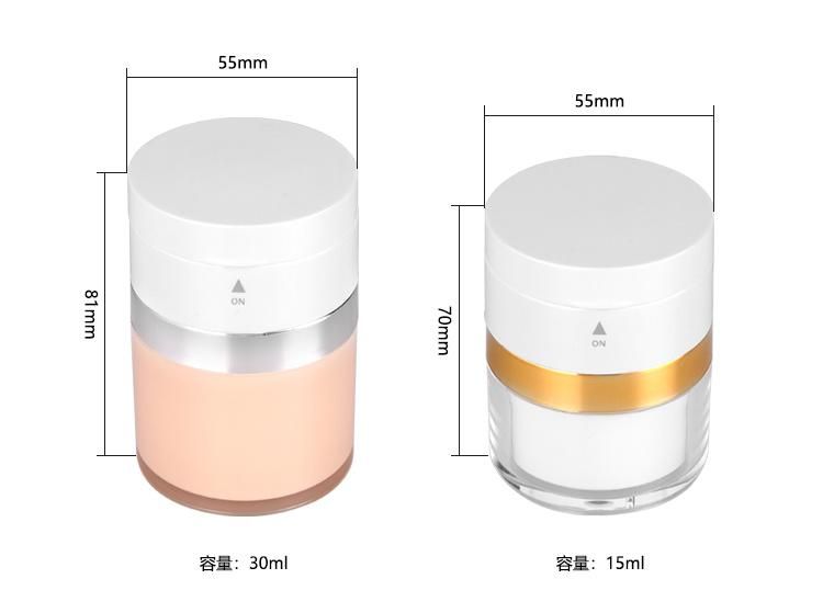 Best Price 15ml 30ml Empty Clear Plastic Airless Bottle with Puff on Top