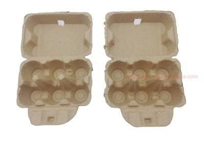 Factory Paper Pulp Egg Carton Biodegradable Pulp Fiber Egg Tray 6X2 Cell Molded Paper Pulp Packaging Tray