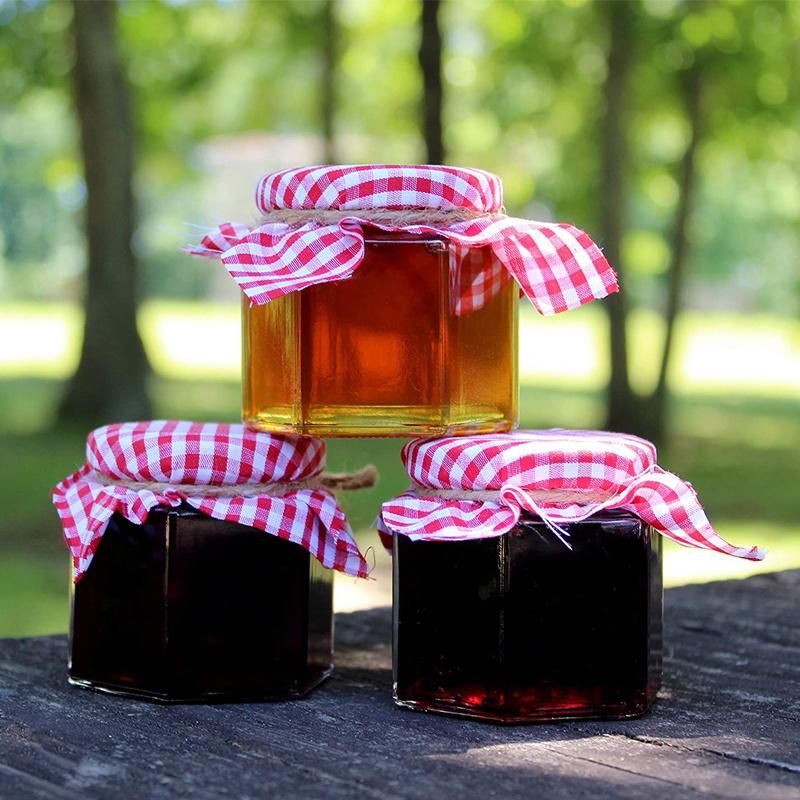 1.5oz Mini Hexagon Glass Jars for Honey Spices Gifts Party Favors