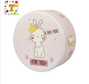 Cute Little Bunny Korean Style Blue Biscuit Tin