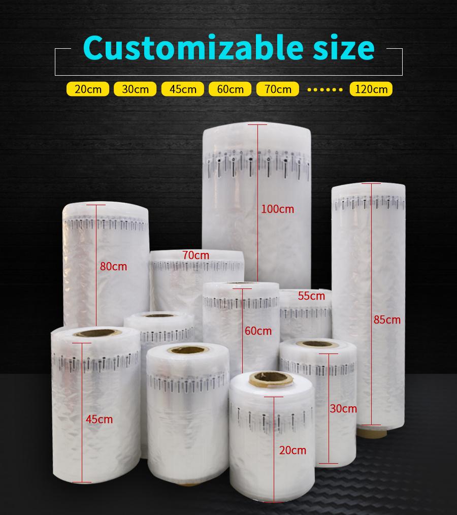 Cushion Film Packaging Roll Material Transparent Protective 80cm Width Air Column Wrap Roll