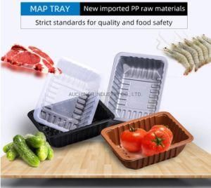 Disposable Frozen Food Tray Packaged Black Red Supermarket Meat Blister Packing Plastic Food Tray Sushi Tray