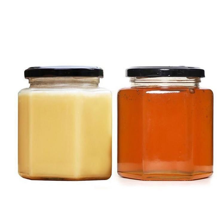 9oz 280ml Hexagonal Honey Containers Jam Containers Baby Food Containers Glass Pickles Containers