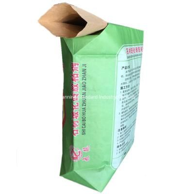 Square Bottom Kraft Paper Valve Bag for Packing 20kg 50kg Cement