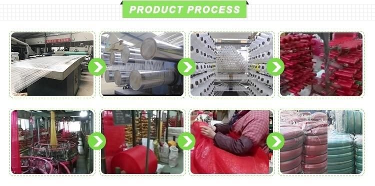 Firewood Vegetable Onion Potato Fruit Packaging PP Tubular Net Mesh Bag with Drawstring