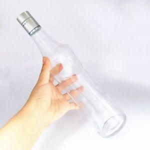 High Flint Empty Clear Spirit Beverage Wine Glass Bottle 1L 750ml 1000ml Vodka Whisky Liquor Brandy Gin Glass Bottle with Cap
