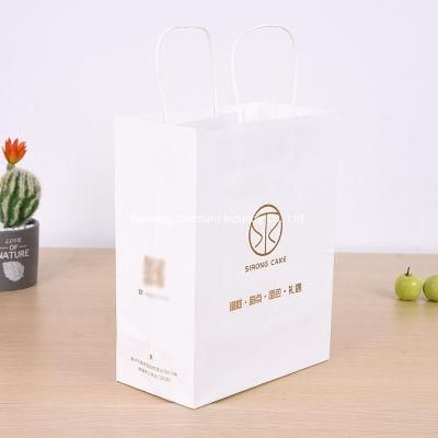 Recycled Biodegradable Kraft Paper Bag for Cake Bakery Packaging