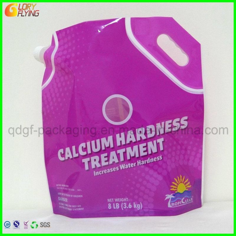 Heavy Plastic Packaging Bag with Spout and Handle for Packing Concrete